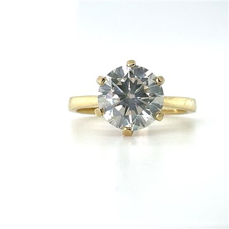 ANELLO IN ORO BIANCO 14K CON DIAMANTE NATURALE DA 2,05 CARATI,