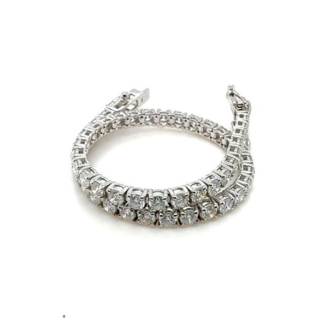 BRACCIALE TENNIS IN ORO BIANCO 14K, 8,64 G, PESO TOTALE 5,55 CARATI,