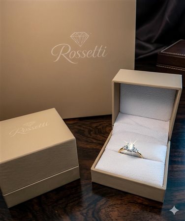 ANELLO IN ORO GIALLO 14K, PESO 2,90 G, CON DIAMANTI NATURALI: 1,00 CT