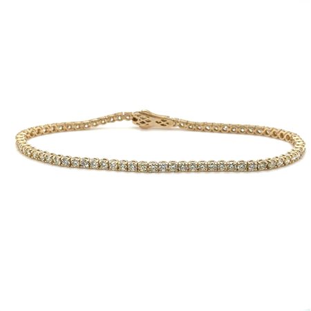 BRACCIALE TENNIS IN ORO GIALLO 14K, 6,24 G