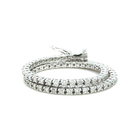 BRACCIALE TENNIS IN ORO BIANCO 14K, 6,43 G, CON DIAMANTE NATURALE DA 1,62 CT,