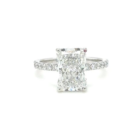 ANELLO IN ORO BIANCO 14K DA 3,58 G CON DIAMANTI LAB GROWN: 4,03 CT