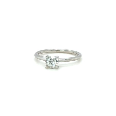 ANELLO IN ORO BIANCO 14K CON DIAMANTE NATURALE DA 0,65 CARATI