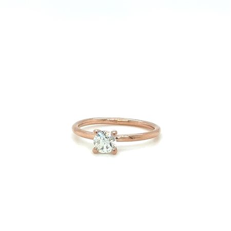 ANELLO IN ORO ROSA 14K CON DIAMANTE NATURALE DA 0,57 CARATI,