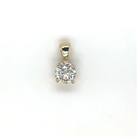 CIONDOLO IN ORO GIALLO 14K CON DIAMANTE NATURALE DA 1,34