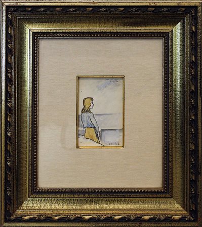 ORFEO TAMBURI, "Ragazza che osserva l'orizzonte" anno 1970