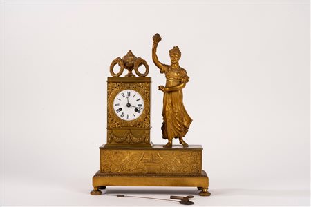Pendola in bronzo dorato, secolo XIX