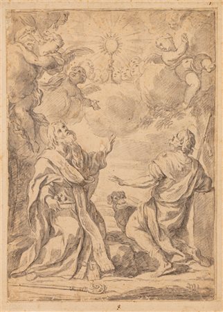 Lotto di ventiquattro disegni raffiguranti studi di figure, lucerne e candelabri