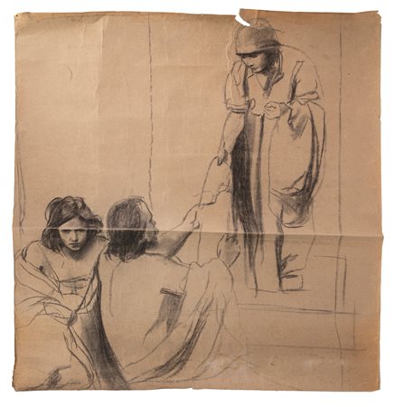 Scuola italiana, inizi secolo XX - Studio di figure