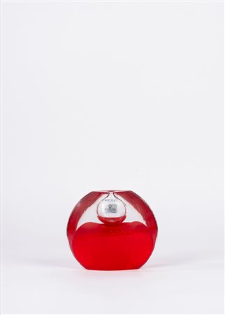 Vaso monofiore in cristallo rosso, Scherzer