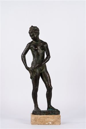 Nicola Rubino (Alcamo 3/4/1905 - Roma 25/2/1984)  - Figura di donna in bronzo, 1943
