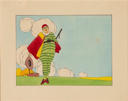 Attribuito a Umberto Brunelleschi (Montemurlo 1879 - Parigi 1949) - La Maschera di Tartaglia