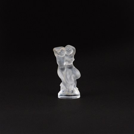 Lalique - Scultura in cristallo satinato "Pan e Diana"