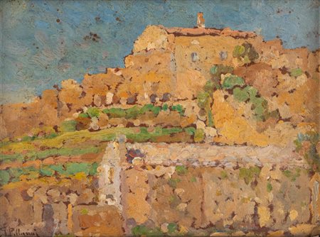 Guglielmo Pellegrini (Udine 1901 - 1963)  - Impressione a Tuscania, 1929