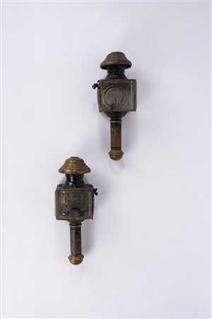 Coppia di fanali da carrozza, secolo XIX