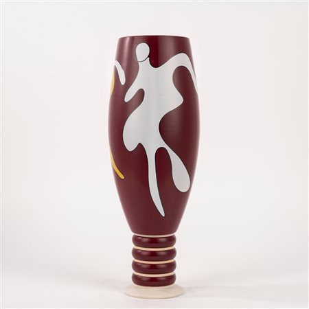 Vaso in ceramica policroma
