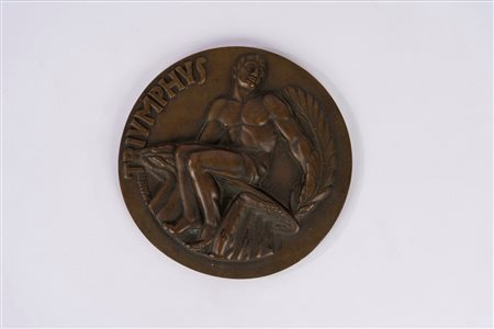 Placca in bronzo del Comitato Olimpico Nazionale Italiano, anni '30 del Novecento