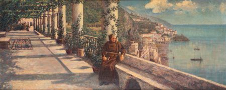 Scuola napoletana del XX secolo - Terrazza a Sorrento