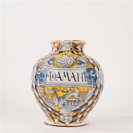 Grande orcio in maiolica policroma