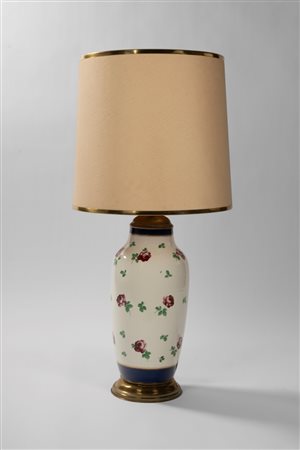 Grande vaso in porcellana montato a lampada