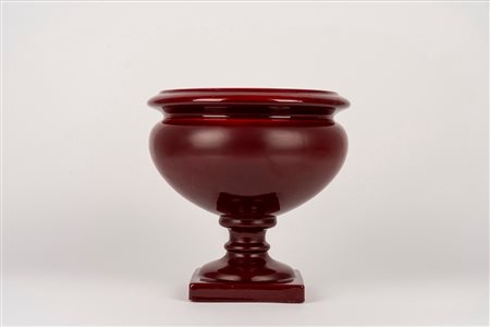 Grande vaso portafiori in ceramica sangue di bue