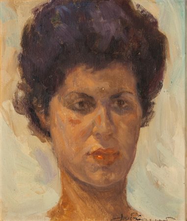 Scuola italiana, secolo XX - Ritratto di giovane donna, 1963