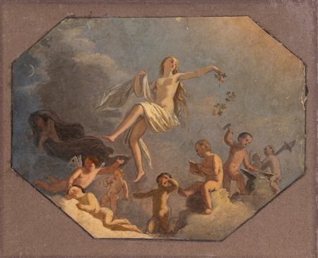 Scuola italiana, prima metà del secolo XIX - Psiche che ascende all'Olimpo
