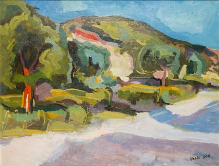 Mario Piancastelli (attivo metà XX secolo) - Paesaggio, 1956