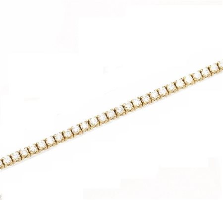 BRACCIALE TENNIS IN ORO GIALLO E DIAMANTI realizzato ad una linea di&nbsp;...