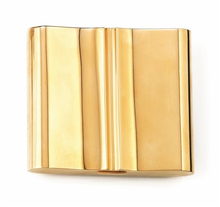 SCATOLA PORTACIPRIA IN ORO GIALLOdal profilo&nbsp; rettangolare sagomato con...