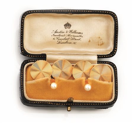 PAIO DI GEMELLI, BULGARI, IN ORO GIALLO E PAIO DI BOTTONI DA SPARATO IN ORO...