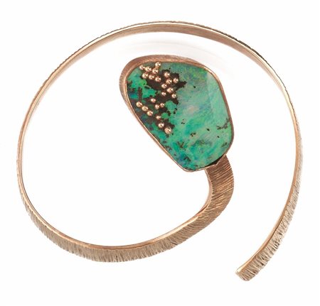 BRACCIALE IN ORO GIALLO 14 K E OPALEa schiava in oro&nbsp; giallo&nbsp;...