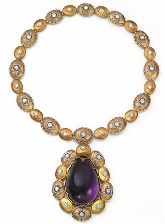 COLLANA, ANNI '70, BUCCELLATI, IN ORO BIANCO, ORO ROSA, ORO GIALLO, DIAMANTI...