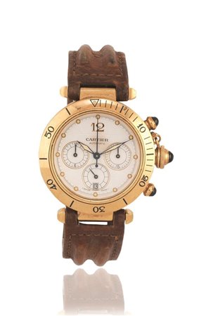 OROLOGIO DA POLSO CARTIER PASHA CHRONOGRAPH, N. 313702MG, ANNI &rsquo;80, IN...