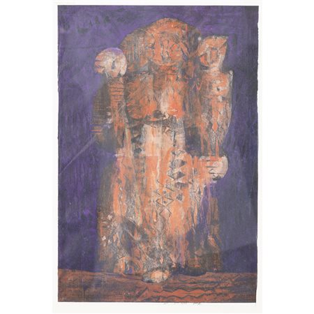 Mirko Basaldella (Udine 1910 - Cambridge 1969) "Figure" anni '50 29,5x20 cm....