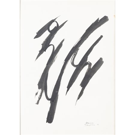 Peter Chinni (Mount Kisco 1928 - Taos 2019) "Composizione" 1962 50x35 cm....