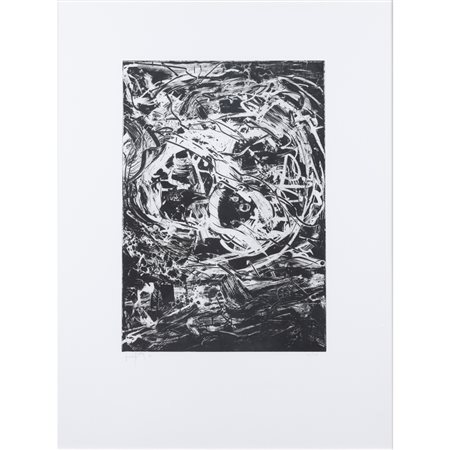 Emilio Vedova (Venezia 1919 - 2006) "Senza titolo" 1986 80x60 cm. acquaforte...