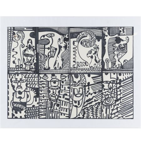 Sebastiano Carta (Priolo Gargallo 1913 - Roma 1973) "Senza titolo" 1950...