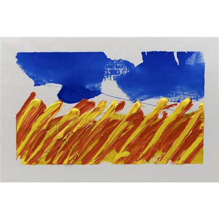 Mario Schifano (Homs 1934 - Roma 1998) "Senza titolo" 1990 20x30 cm. smalto...