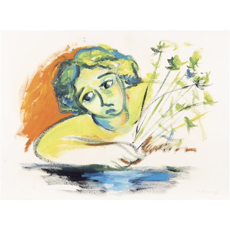 Mimmo Germanà (Catania 1944 - Busto Arsizio 1992) "Senza titolo" 1990 55x74...