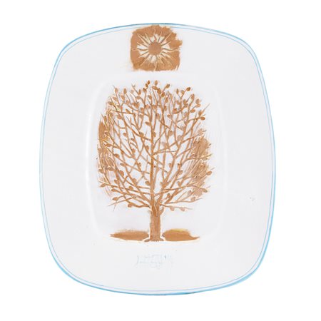 Oscar Piattella (Pesaro 1932 - Urbino 2023) "Albero" 1994 51x43,5 cm. piatto...