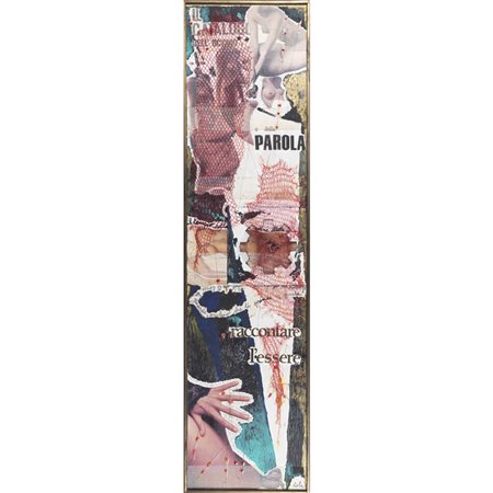 Luigi Tola (Genova 1930 - 2014) "Raccontare l'essere" 150x36,5 cm. tecnica...