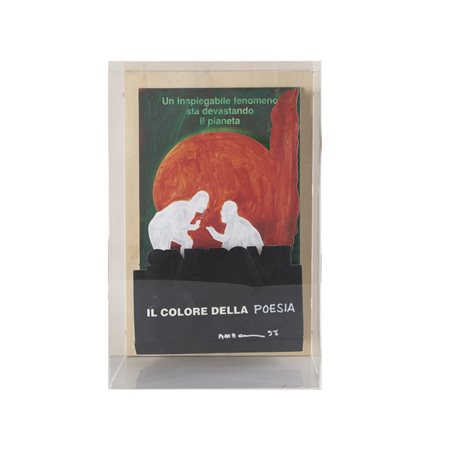 Sarenco (Vobarno 1945 - Salò 2017) "Il colore della poesia" 1993 46x30x14,5...