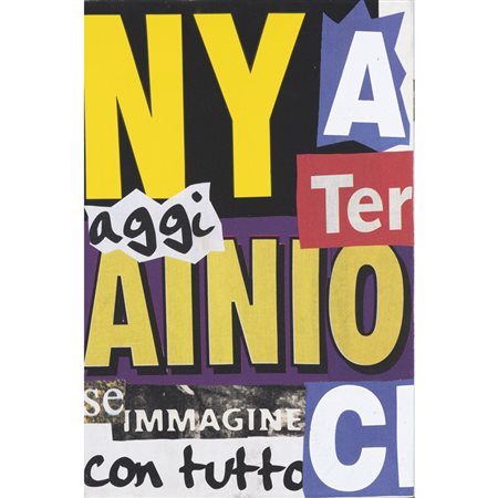 Lucia Marcucci (Firenze 1933) "Ter" 2007 60x40 cm. collage su tela stampata...