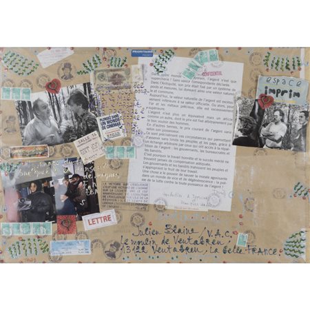 Tolsty (Mosca 1937 - Parigi 2013) "Senza titolo" 2000 43x62 cm. collage,...