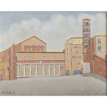 Mauro Chessa (Torino 1933 - 2022) "Basilica dei Santi Giovanni e Paolo al...