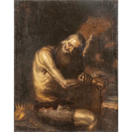 Scuola napoletana sec.XVII "Santo eremita" 