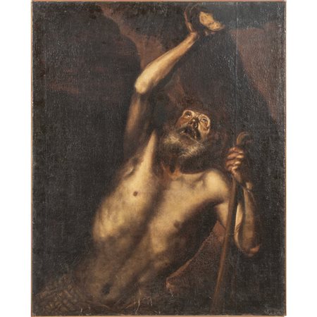 Scuola napoletana sec.XVII "Santo eremita" 