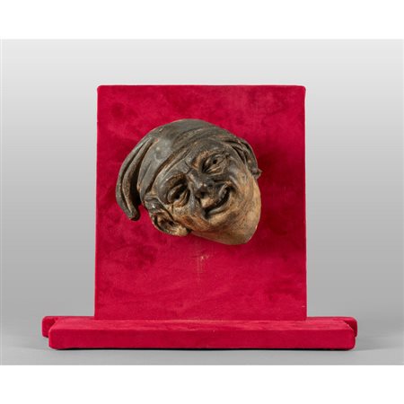 Testa di giullare in terracotta, <br>Fiandre 