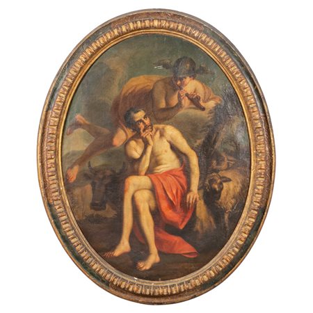 Scuola napoletana sec.XVII "Argo e Mercurio" 